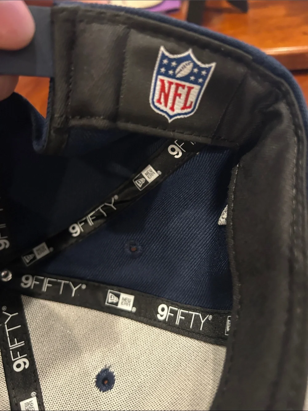 Dallas CowboysNew Era 9Fifty Navy Script Snapback Hat O/S Brand New Without Tags